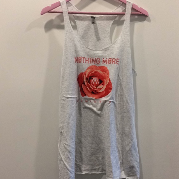 Nothing More gray rose tank top - Picture 1 of 4